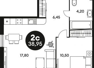 Продается 1-комнатная квартира, 39 м2, Ростовская область