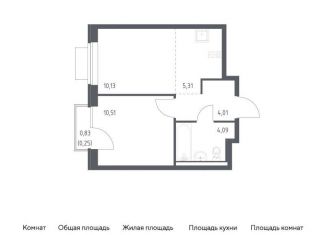 Продажа 1-комнатной квартиры, 34.3 м2, Ленинский городской округ, жилой комплекс Новое Видное, 18.1