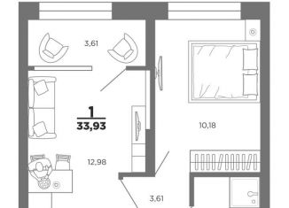 Продается 1-ком. квартира, 33.9 м2, Рязанская область, 5-й Новый проезд