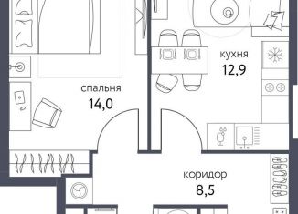 Продается 1-комнатная квартира, 39.6 м2, Москва, ЖК Сиреневый парк, Тагильская улица, 4В