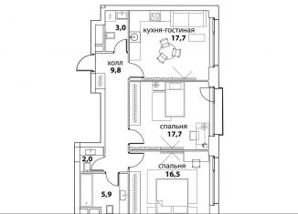 Продается 2-комнатная квартира, 72.4 м2, Москва, ЗАО