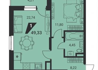 Продажа однокомнатной квартиры, 49.3 м2, Екатеринбург, метро Геологическая, улица Громова, 26