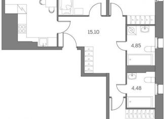 3-комнатная квартира на продажу, 84.6 м2, Москва, Нижегородский район, Рязанский проспект, 2с27