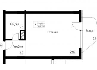Однокомнатная квартира на продажу, 45 м2, Калининградская область