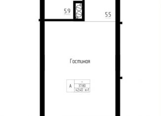 Продажа однокомнатной квартиры, 42.4 м2, Калининградская область