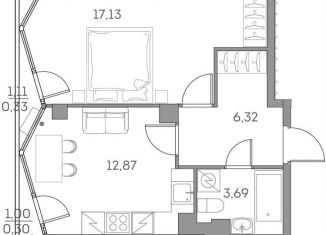 Продажа 1-комнатной квартиры, 40 м2, Москва, Нижегородский район, Рязанский проспект, 2с27