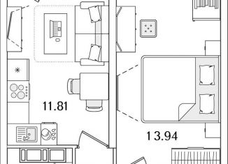 Продажа 1-комнатной квартиры, 37.1 м2, Санкт-Петербург, муниципальный округ Финляндский
