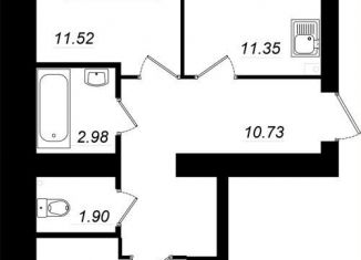 2-комнатная квартира на продажу, 54.1 м2, село Осиново, жилой комплекс Радужный-2, с8