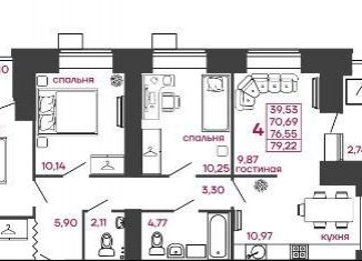 Продажа 4-комнатной квартиры, 79.2 м2, Пензенская область