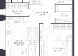 Продажа 2-комнатной квартиры, 50.7 м2, Нижегородская область