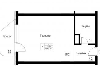 Продажа однокомнатной квартиры, 45.8 м2, Светлогорск