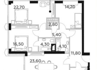 3-комнатная квартира на продажу, 110.1 м2, Москва, проспект Генерала Дорохова, вл1к1, метро Ломоносовский проспект