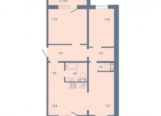 Продажа 3-комнатной квартиры, 86.7 м2, Курганская область