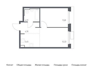 1-комнатная квартира на продажу, 38.2 м2, Москва, метро Зябликово, жилой комплекс Квартал Герцена, к2