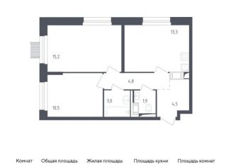 Продам 2-комнатную квартиру, 53.2 м2, Мытищи, жилой комплекс Мытищи Парк, к4.2