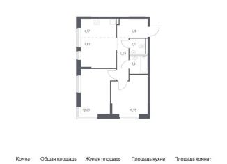 Продам двухкомнатную квартиру, 55.5 м2, поселение Филимонковское, жилой комплекс Квартал Марьино, к4