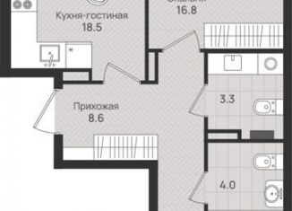 3-комнатная квартира на продажу, 65.6 м2, Пермь
