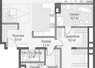 Двухкомнатная квартира на продажу, 166.9 м2, Москва, район Якиманка