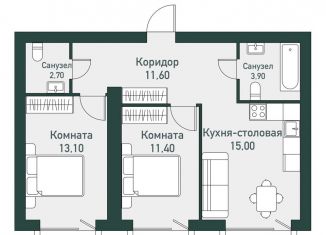 Продажа 2-ком. квартиры, 58 м2, Челябинская область