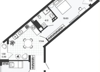 Продается 2-ком. квартира, 65.8 м2, поселок Заозерье