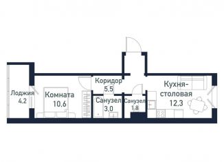 1-ком. квартира на продажу, 32.8 м2, Челябинская область