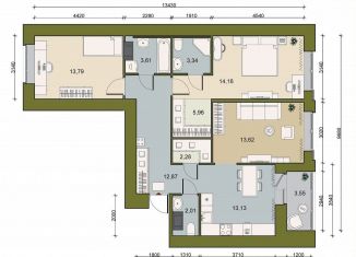 Продам 3-ком. квартиру, 86.9 м2, городской посёлок Новоселье, ЖК Уютный, Невская улица, 11/1