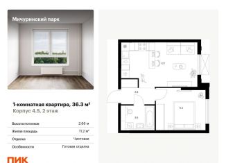 Продаю 1-комнатную квартиру, 36.3 м2, Москва