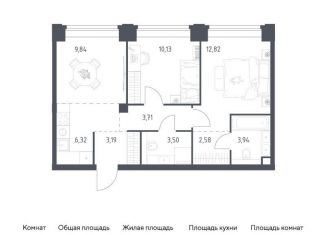 Продажа 2-ком. квартиры, 56 м2, Москва, жилой комплекс Нова, к3