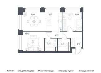 2-ком. квартира на продажу, 61 м2, Москва, жилой комплекс Нова, к3