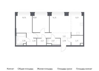 Продам 2-комнатную квартиру, 71.9 м2, Москва, ЗАО, жилой комплекс Нова, к1