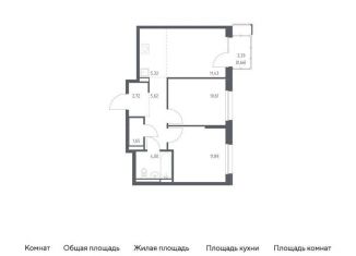 Продам 2-комнатную квартиру, 53.9 м2, Московская область, жилой комплекс Прибрежный Парк, 10.2