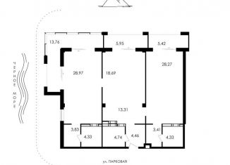 3-комнатная квартира на продажу, 139.5 м2, Алушта