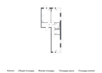 Продаю двухкомнатную квартиру, 57.4 м2, Московская область, площадь Славы