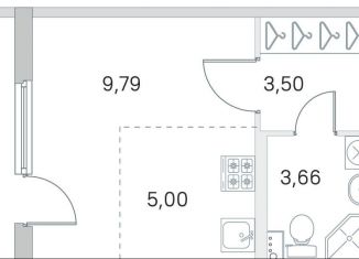 Продается квартира студия, 24.8 м2, посёлок Стрельна