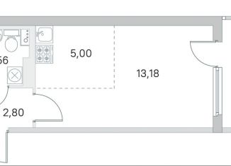 Продаю квартиру студию, 26.1 м2, посёлок Стрельна, ЖК Любоград