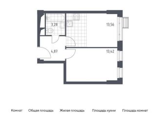 1-комнатная квартира на продажу, 35.1 м2, Красногорск, жилой комплекс Спутник, к15