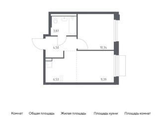 Продам 1-комнатную квартиру, 34.6 м2, поселение Кокошкино, жилой комплекс Новое Внуково, к23