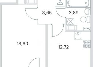 Продаю однокомнатную квартиру, 35.7 м2, посёлок Стрельна, ЖК Любоград