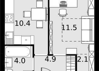 Продаю 1-ком. квартиру, 32.9 м2, Москва, Отрадная улица, 4А