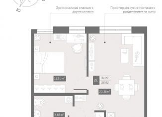 Продается однокомнатная квартира, 38.9 м2, Санкт-Петербург, Приморский район