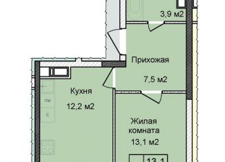 Продажа 1-комнатной квартиры, 38.2 м2, Нижний Новгород, ЖК Цветы-2