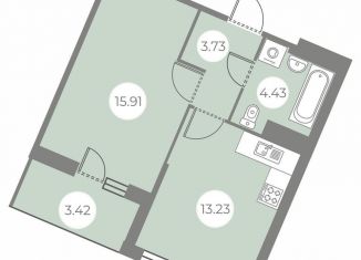 1-комнатная квартира на продажу, 39 м2, Санкт-Петербург, метро Озерки