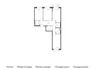 Продаю 3-комнатную квартиру, 78.4 м2, Москва, жилой комплекс Квартал Марьино, к2