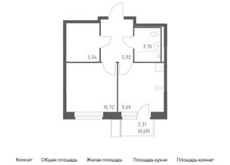 Продам однокомнатную квартиру, 36.3 м2, поселение Филимонковское, жилой комплекс Квартал Марьино, к2