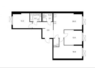 Продается 3-комнатная квартира, 89.5 м2, Москва, Люблинская улица, 78к2, ЖК Люблинский Парк