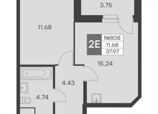 Продается 1-комнатная квартира, 38 м2, Екатеринбург, улица Громова, 26, метро Чкаловская