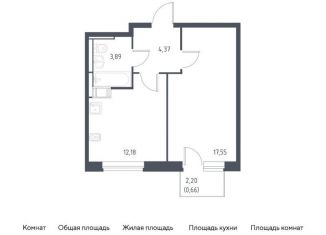 Продажа однокомнатной квартиры, 38.7 м2, Московская область, жилой комплекс Прибрежный Парк, 9.1