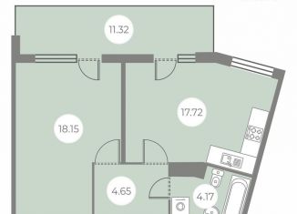 Продаю 1-комнатную квартиру, 44 м2, Санкт-Петербург, метро Парнас