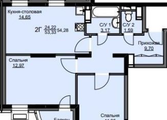 Продается 2-комнатная квартира, 54.3 м2, Щёлково, жилой комплекс Соболевка, к8