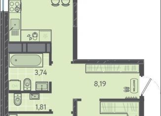 Продается 2-ком. квартира, 64.4 м2, Краснодар